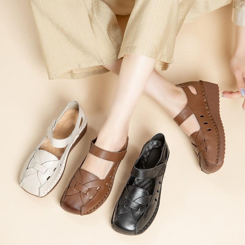 Johnature Retro Wedges Sandals Genuine Leather Breathable Shallow Soft Soled Women s Shoes 41 чорний
Johnature Retro Wedges Sandals Genuine Leather Breathable Shallow Soft Soled Women s Shoes 41 чорний