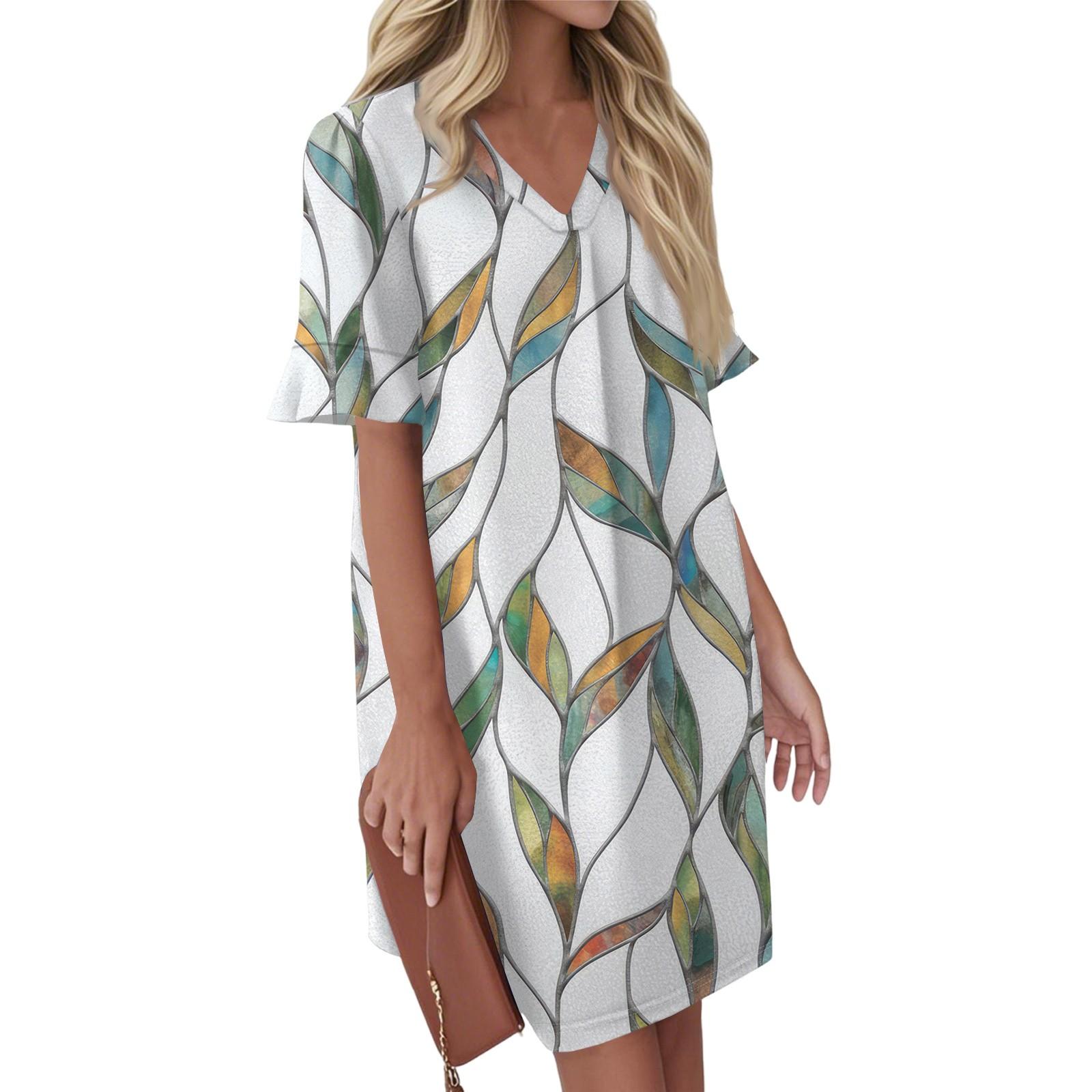 Жіноча літня вінтажна сукня з квітковим принтом, плісована, з коротким рукавом, V-подібним вирізом, зав язкою, кишенями, повсякденна L зелений
Жіноча літня вінтажна сукня з квітковим принтом, плісована, з коротким рукавом, V-подібним вирізом, зав язкою, кишенями, повсякденна L зелений