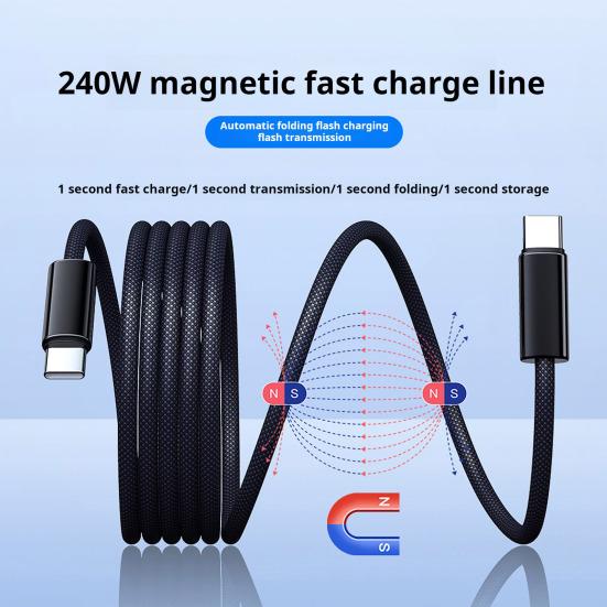 Магнитный кабель для передачи данных, оплетка, USB-кабель C, выдвижной кабель для быстрой зарядки iPhone, ноутбука, автомобильного зарядного устройства для путешествий 100cm Type-C to Type-C
Магнитный кабель для передачи данных, оплетка, USB-кабель C, выдвижной кабель для быстрой зарядки iPhone, ноутбука, автомобильного зарядного устройства для путешествий 100cm Type-C to Type-C