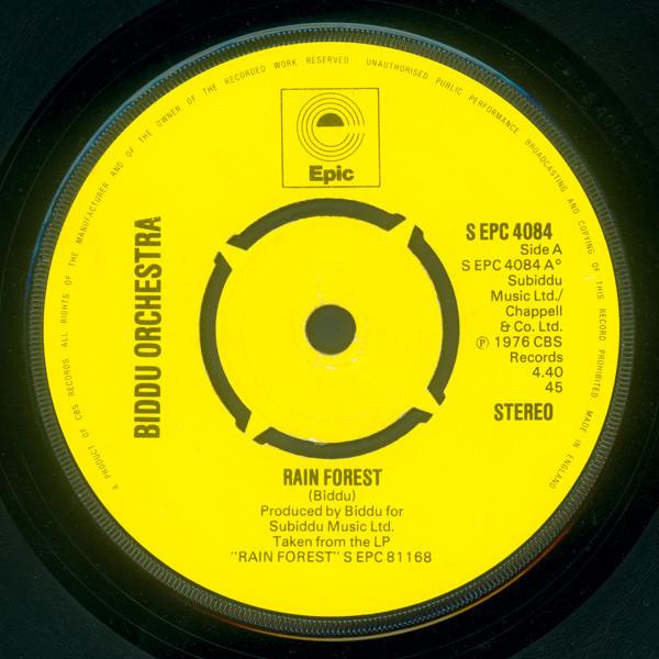 7inch Record BIDDU ORCHESTRA - Rain Forest SEPC4084 Epic 1976 UK Soul/Funk Used
7inch Record BIDDU ORCHESTRA - Rain Forest SEPC4084 Epic 1976 UK Soul/Funk Used