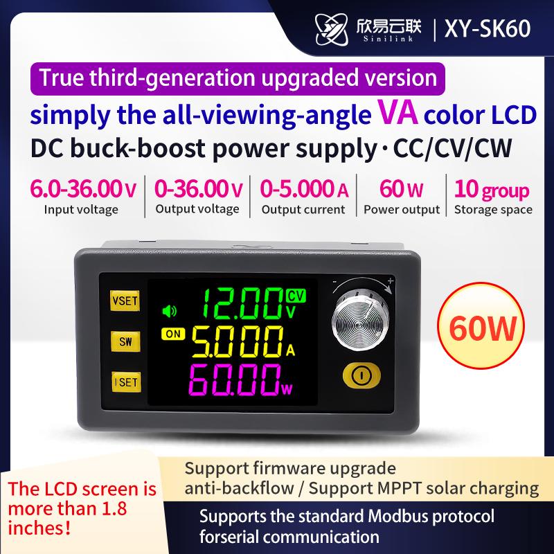 SK60 5A MPPT CC CV Регулятор напруги джерела живлення WiFi RS485 Modbus Buck Boost Converter Модуль сонячної зарядки чорний
SK60 5A MPPT CC CV Регулятор напруги джерела живлення WiFi RS485 Modbus Buck Boost Converter Модуль сонячної зарядки чорний