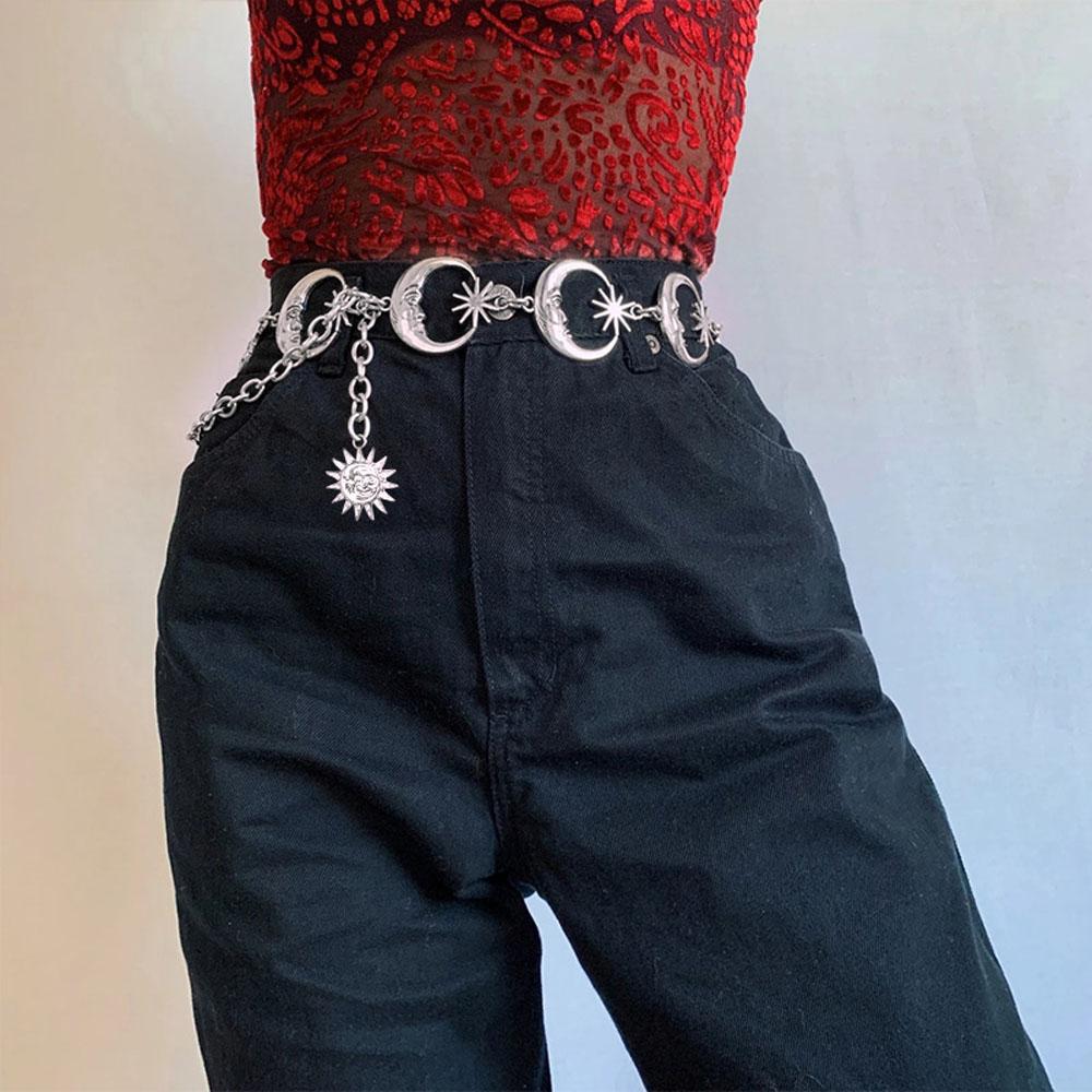 Пояса Moon Sun Готический кулон Джинсы Брюки Аксессуары Модные украшения Поясная цепочка Металлические ремни
Пояса Moon Sun Готический кулон Джинсы Брюки Аксессуары Модные украшения Поясная цепочка Металлические ремни