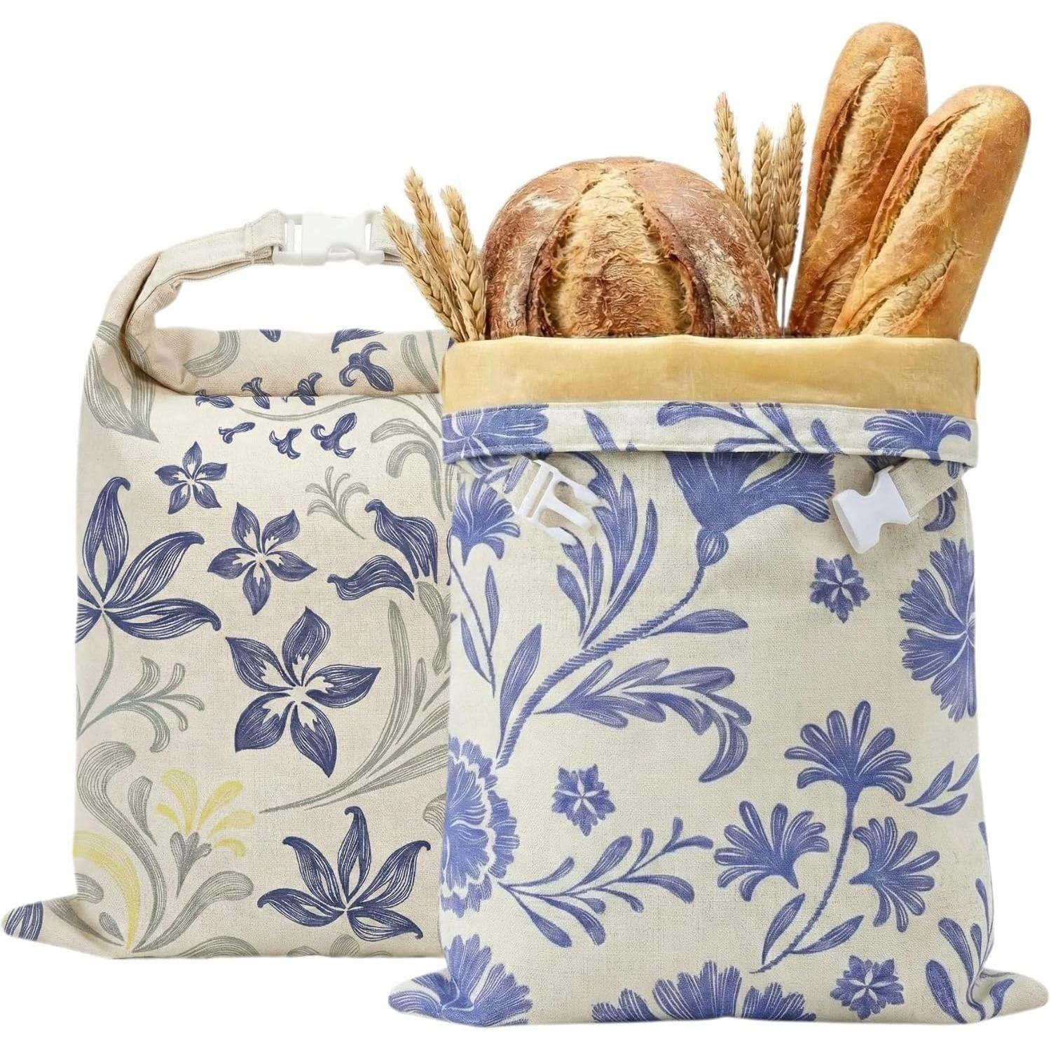 Beeswax Bread Bags for Sourdough & Homemade Bread,XL 13 x17 Large Reusable Cotton & Linen Bread Bag,Keep Loaves Fresh Longer,Natural & Easy to Clean Classic Blue Floral
Beeswax Bread Bags for Sourdough & Homemade Bread,XL 13 x17 Large Reusable Cotton & Linen Bread Bag,Keep Loaves Fresh Longer,Natural & Easy to Clean Classic Blue Floral