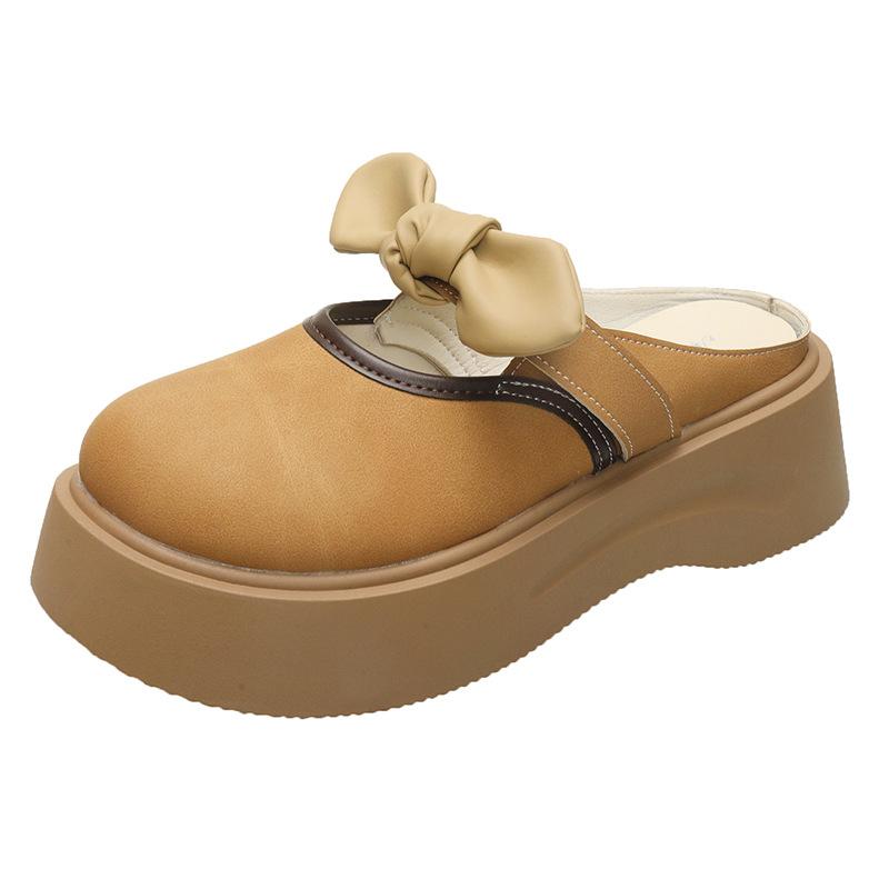 Mary Jane bow new one-pedal bag head half slippers women s French 2025 thick-soled outer wear sandals spring and summer 40 світло-коричневого кольору
Mary Jane bow new one-pedal bag head half slippers women s French 2025 thick-soled outer wear sandals spring and summer 40 світло-коричневого кольору
