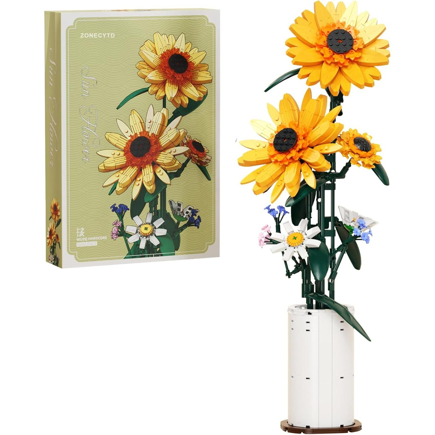 Sunflower Building Blocks Sets Flower Bouquet with Vase for Adults Teens, Flower Garden Building Toys for Girls Boys Home Decor - 821Pcs X3
Sunflower Building Blocks Sets Flower Bouquet with Vase for Adults Teens, Flower Garden Building Toys for Girls Boys Home Decor - 821Pcs X3