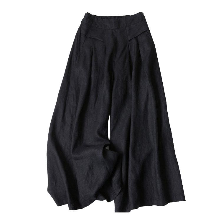 Summer Women s Pants Breathable Thin Loose Pants Cotton Linen Cropped Wide Leg Pants Elastic Waist Casual Palazzo Trousers with Pockets S чёрный
Summer Women s Pants Breathable Thin Loose Pants Cotton Linen Cropped Wide Leg Pants Elastic Waist Casual Palazzo Trousers with Pockets S чёрный