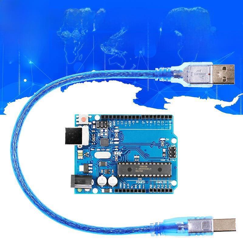 Офіційна плата розробки UNO R3 з MEGA328P і кабелем USB UNO R3 development board without cable
Офіційна плата розробки UNO R3 з MEGA328P і кабелем USB UNO R3 development board without cable