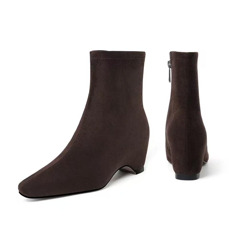 Fall Winter Fashion All match Booties Suede Stretch Mid barrel Square Toe Skinny Boots Comfortable Short Boots Comfortable Soft Sole Non slip Design F 38
Fall Winter Fashion All match Booties Suede Stretch Mid barrel Square Toe Skinny Boots Comfortable Short Boots Comfortable Soft Sole Non slip Design F 38