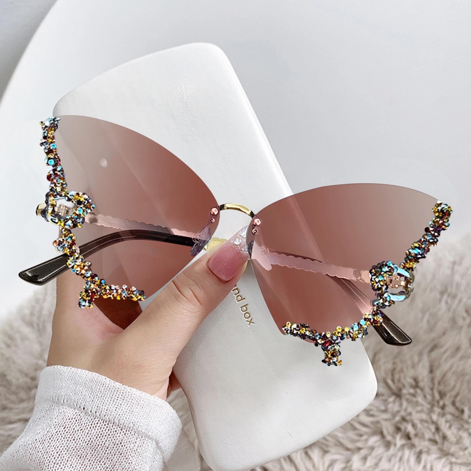 Великі сонцезахисні окуляри без оправи Y2k Vintage Fashion Diamond Butterfly Sunglasses Women Women Eyewear Gafas De Sol
Великі сонцезахисні окуляри без оправи Y2k Vintage Fashion Diamond Butterfly Sunglasses Women Women Eyewear Gafas De Sol