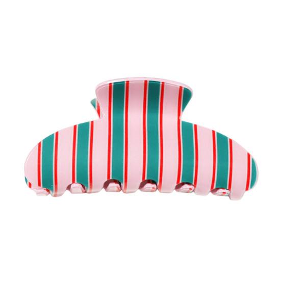 Hair Claw Colorful Striped Design Back Head Hair Clip Anti-slip Teeth Strong Grip Shower Hair Clamp Versatile Use Hair Accessory A
Hair Claw Colorful Striped Design Back Head Hair Clip Anti-slip Teeth Strong Grip Shower Hair Clamp Versatile Use Hair Accessory A