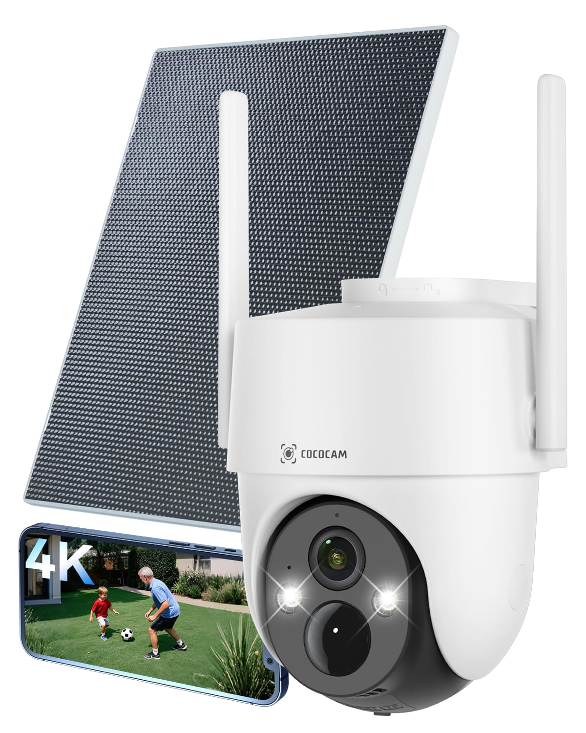 COCOCAM 4K 8MP Outdoor Solar Security Camera with Wireless 6W Solar 4K Color Night AI PIR Human Configurable Detection Voice and Light IP66 Alexa WIFI
COCOCAM 4K 8MP Outdoor Solar Security Camera with Wireless 6W Solar 4K Color Night AI PIR Human Configurable Detection Voice and Light IP66 Alexa WIFI