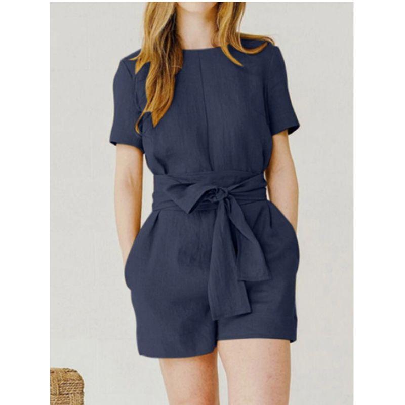 Свободные шорты-комбинезон с круглым вырезом и однотонной расцветкой для женщин Tibetan Blue XXXL
Свободные шорты-комбинезон с круглым вырезом и однотонной расцветкой для женщин Tibetan Blue XXXL