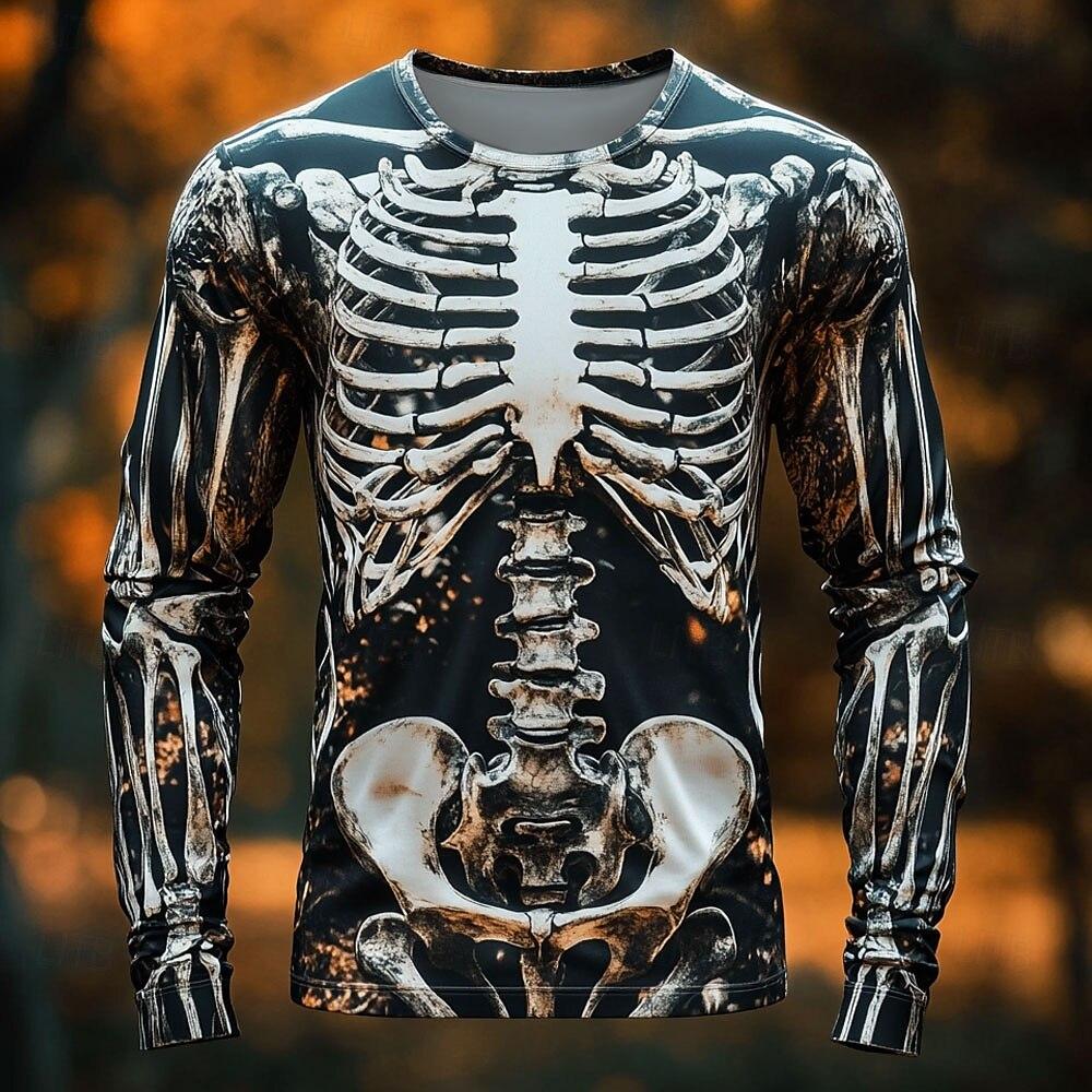 Halloween Skeleton Print Long Sleeve T-Shirt for Men Gothic Trendy Streetwear Casual Tops Halloween Party Tees Fall Winter 5XL
Halloween Skeleton Print Long Sleeve T-Shirt for Men Gothic Trendy Streetwear Casual Tops Halloween Party Tees Fall Winter 5XL