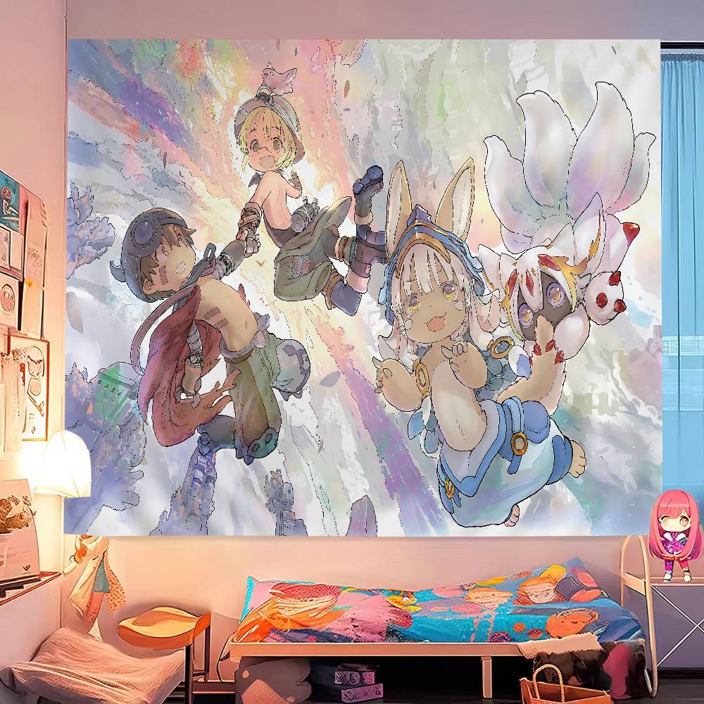 Anime Made In Abyss Colorful Tapestry Wall Hanging Bohemian Wall Tapestries Mandala Wall Hanging Sheets 74x94cm(29x37in)
Anime Made In Abyss Colorful Tapestry Wall Hanging Bohemian Wall Tapestries Mandala Wall Hanging Sheets 74x94cm(29x37in)