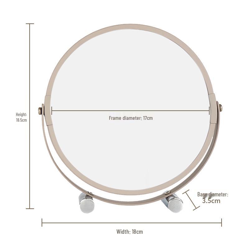 Double-sided Rotating HD Metal Makeup Mirror for Dormitory Bathroom or Desktop Use Flat + 2x Magnification
Double-sided Rotating HD Metal Makeup Mirror for Dormitory Bathroom or Desktop Use Flat + 2x Magnification