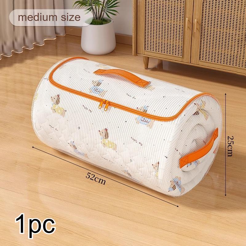 1pc Cylindrical Quilt Storage Bags - Durable Fabric with Zipper Closure, See-Through Design & home organization and storage
1pc Cylindrical Quilt Storage Bags - Durable Fabric with Zipper Closure, See-Through Design & home organization and storage