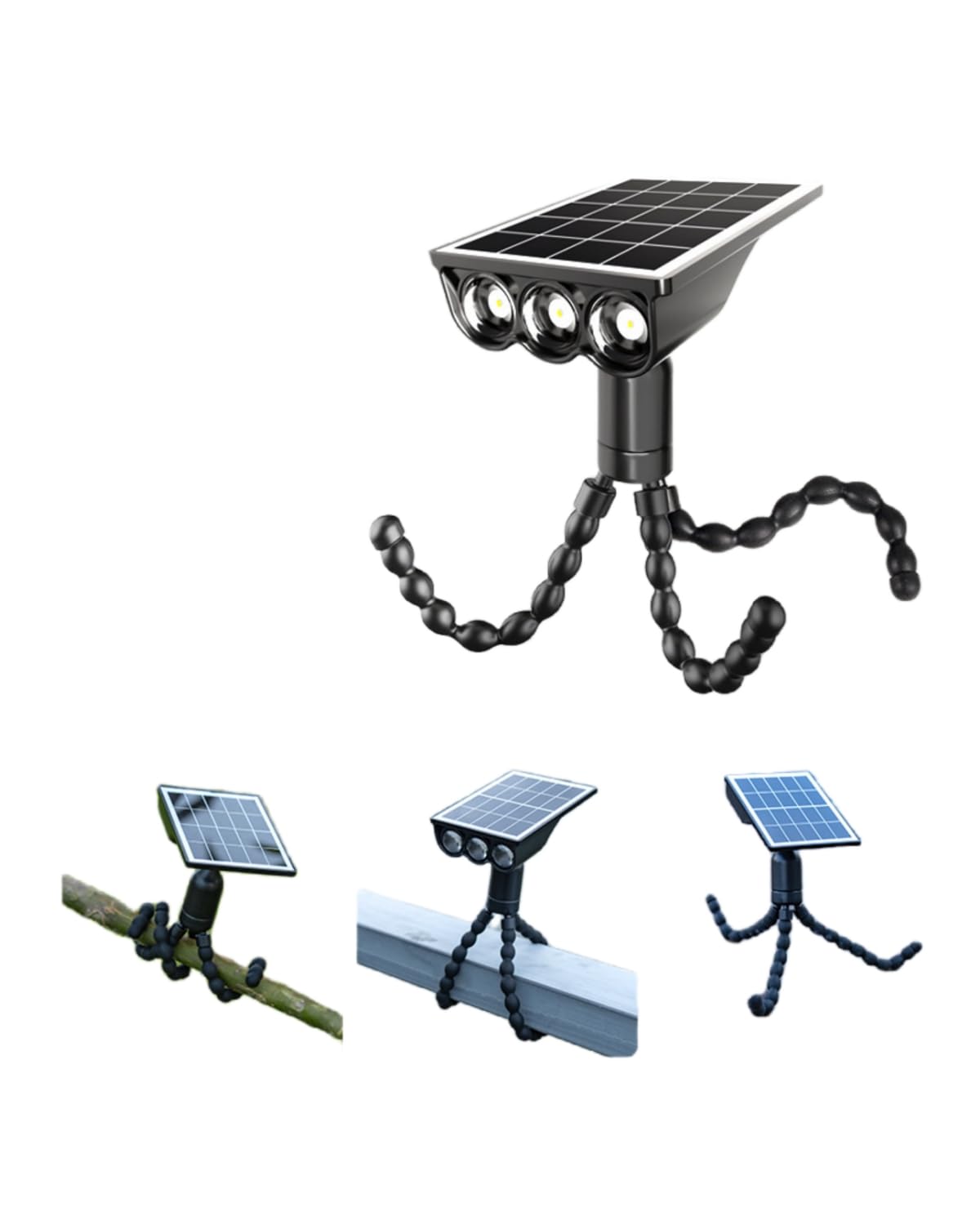 JINGJINGDA Octopus-Shaped Solar Light with Glass Monocrystalline Silicon Panel, IP55 Waterproof, Easy Installation, Wrap-Around Design, Warm White
JINGJINGDA Octopus-Shaped Solar Light with Glass Monocrystalline Silicon Panel, IP55 Waterproof, Easy Installation, Wrap-Around Design, Warm White