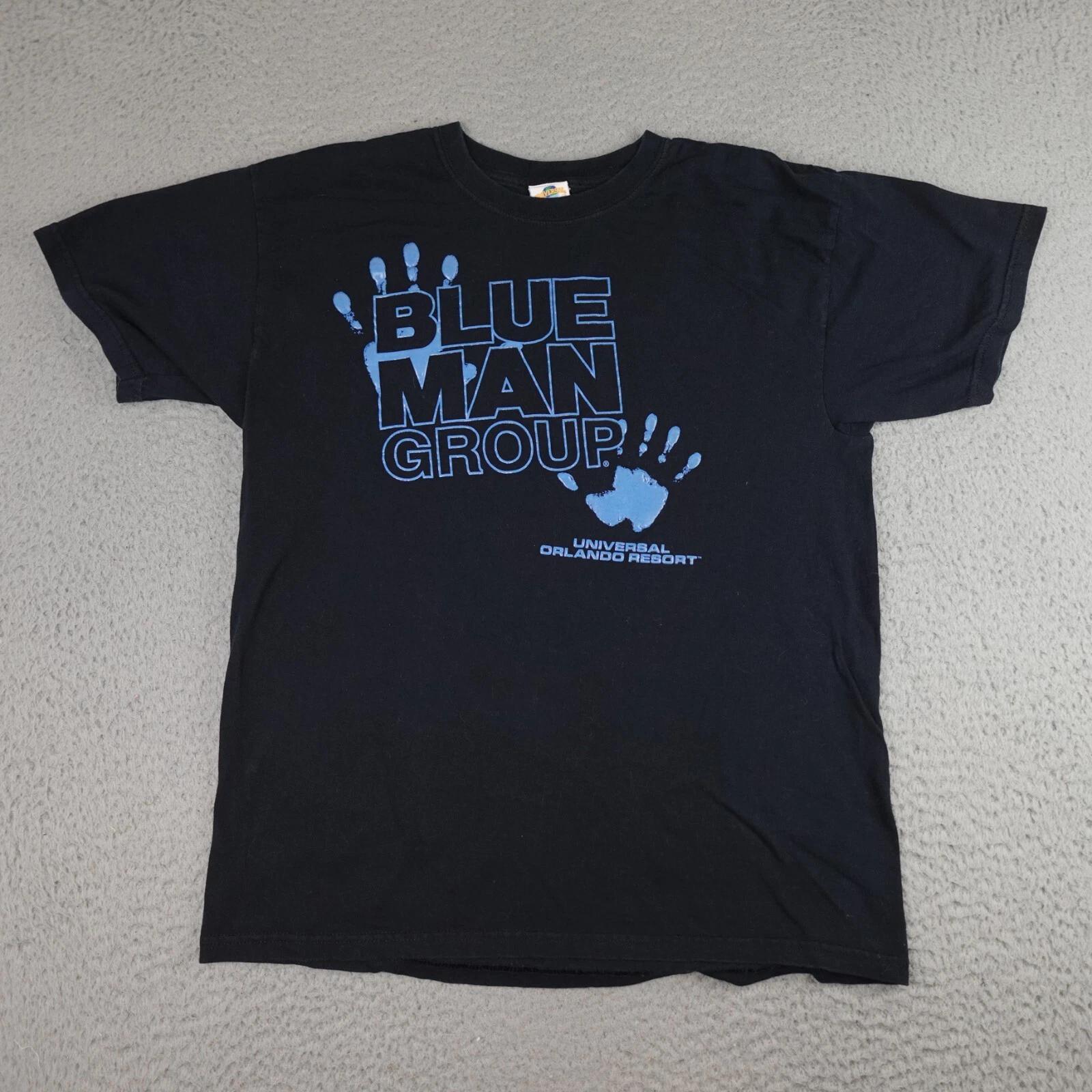 Universal Studios Shirt Mens Large Black Blue Man Group Hand Print Short Sleeve S
Universal Studios Shirt Mens Large Black Blue Man Group Hand Print Short Sleeve S
