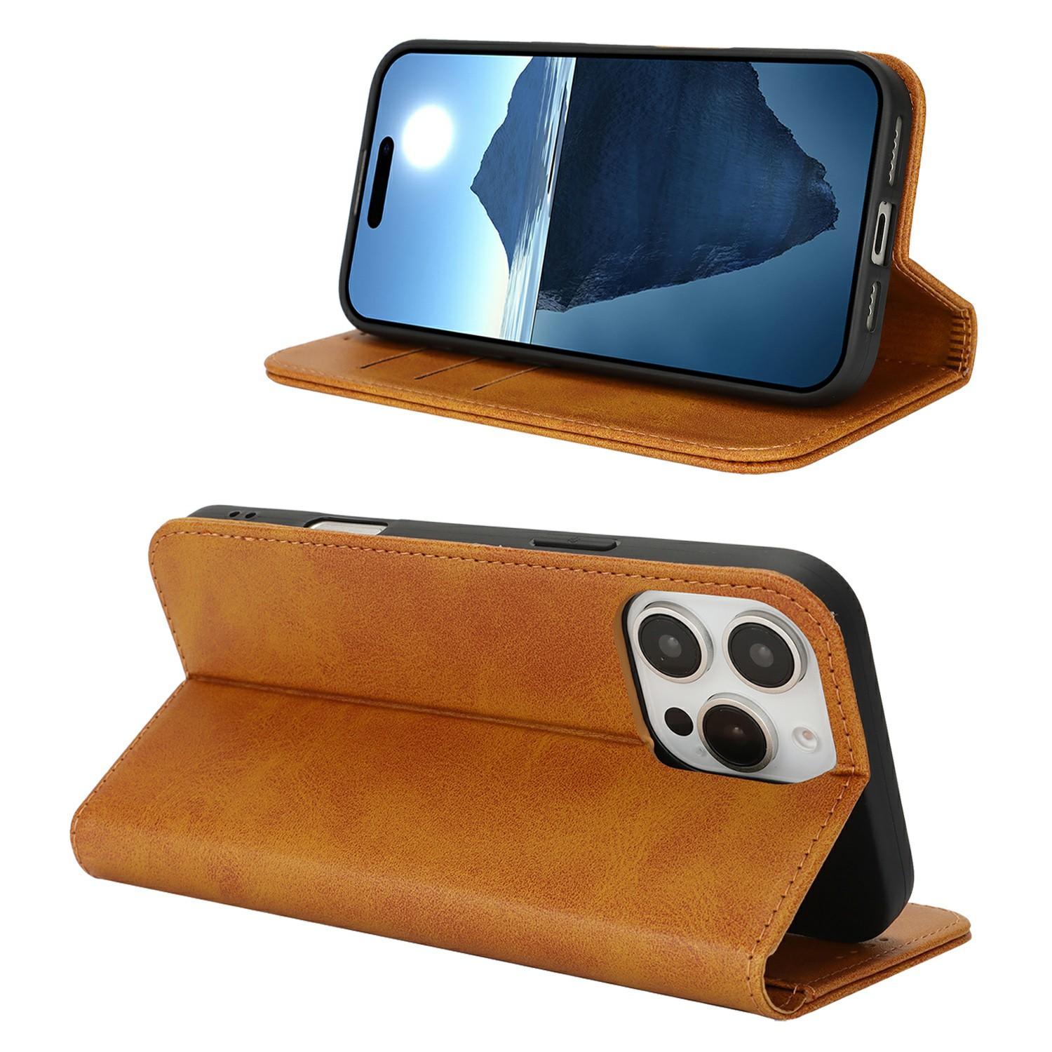 For iPhone 16 Pro Case PU Leather Calf Textured Magnetic Closing Smart Phone Cover Light Brown
For iPhone 16 Pro Case PU Leather Calf Textured Magnetic Closing Smart Phone Cover Light Brown