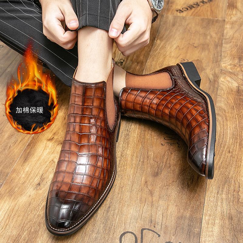 Men s Leather Boots Large Size High Top Cotton Shoes Fashion Men s Business Leather Shoes Fleece Chelsea Boots 38
Men s Leather Boots Large Size High Top Cotton Shoes Fashion Men s Business Leather Shoes Fleece Chelsea Boots 38