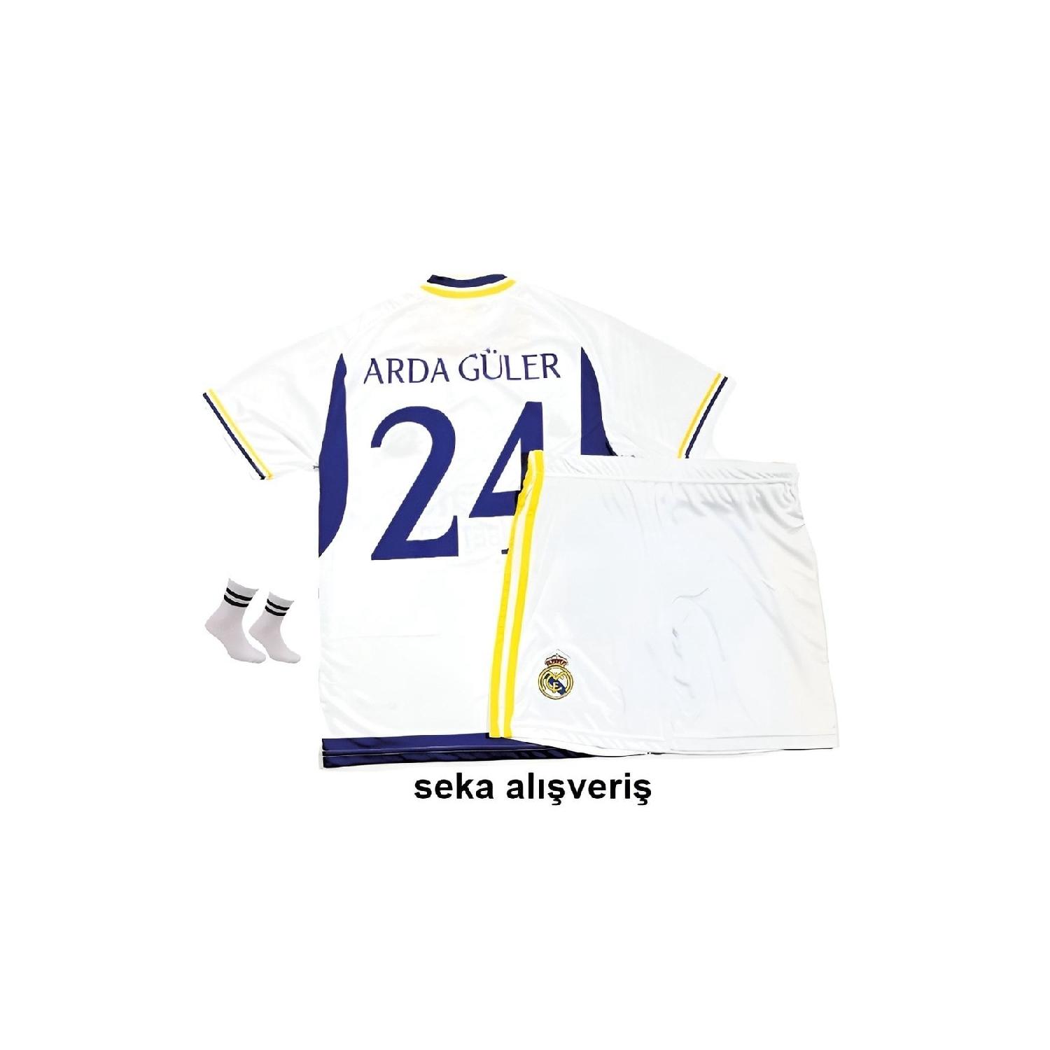 Детский комплект из трех предметов Arda Gler Real Madrid, новый сезон (джерси, шорты и носки)
Детский комплект из трех предметов Arda Gler Real Madrid, новый сезон (джерси, шорты и носки)