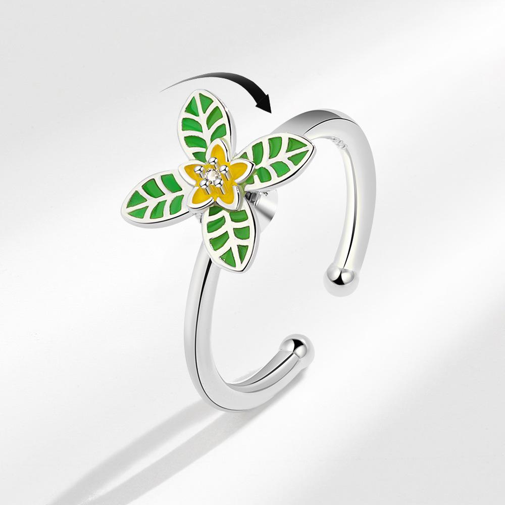 Fashion Flower Diamond Spinning Ring for Women Metal Spinner Fidget Anti-Stress Relief Knuckle Rings Zircon Accessory resizable
Fashion Flower Diamond Spinning Ring for Women Metal Spinner Fidget Anti-Stress Relief Knuckle Rings Zircon Accessory resizable