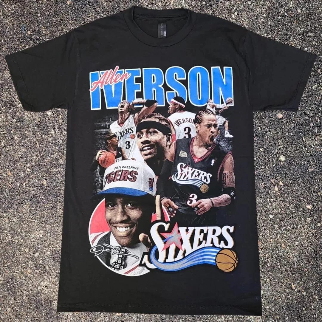 Stylish Black Allen Iverson Philadelphia 76ers Vintage Graphic Casual Cotton Short-Sleeve Women And Men T-Shirt 4XL
Stylish Black Allen Iverson Philadelphia 76ers Vintage Graphic Casual Cotton Short-Sleeve Women And Men T-Shirt 4XL