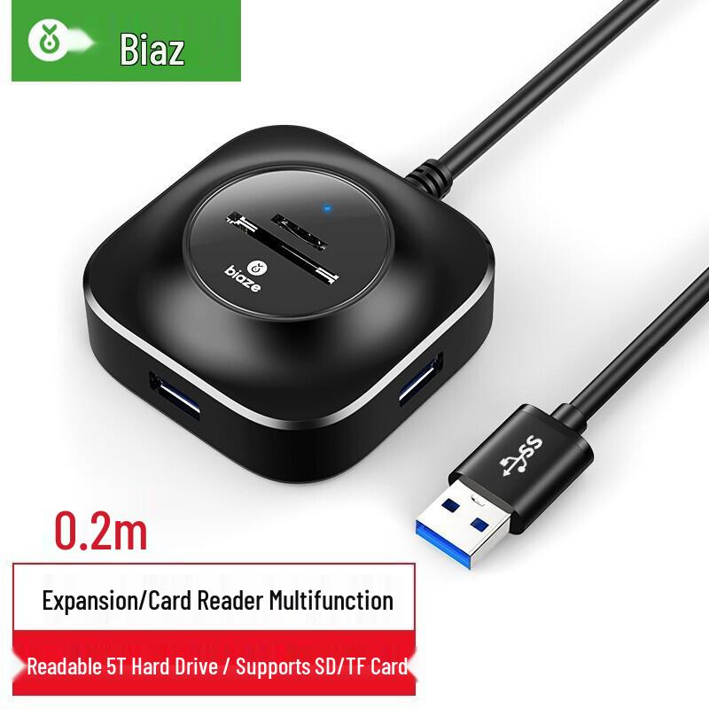 Biazi 0.2m USB 3.0 Hub with SD/TF Card Reader
Biazi 0.2m USB 3.0 Hub with SD/TF Card Reader