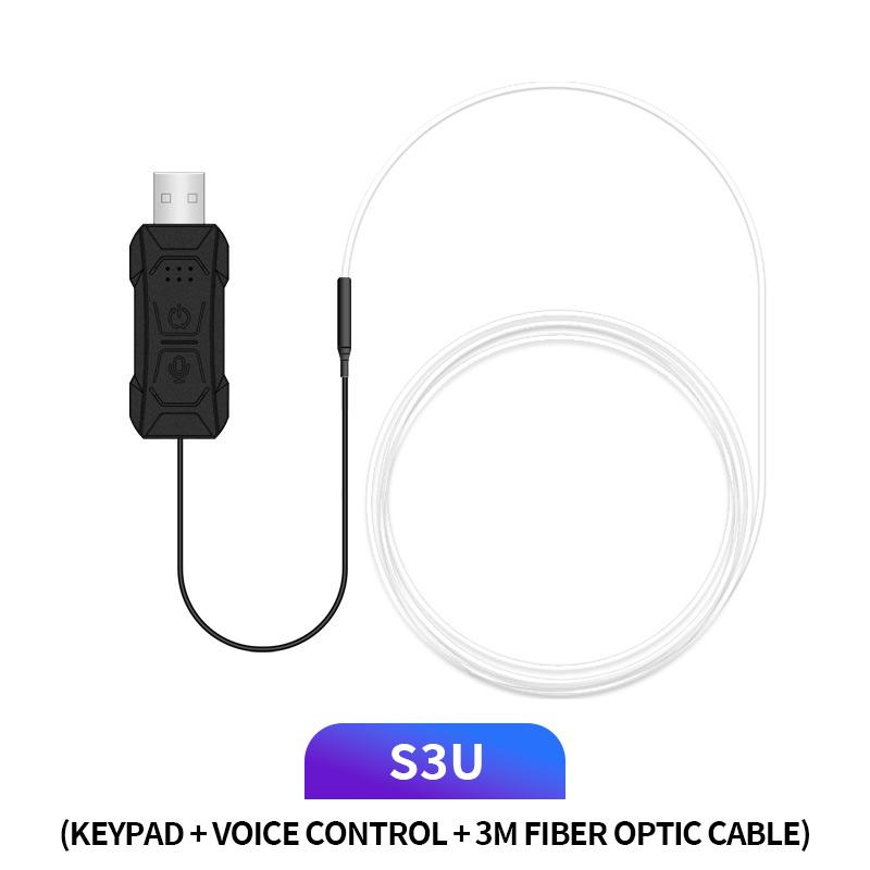 S3U 3m S-Series Fiber Optic Flexible Neon Light Strip Sound-activated Car Interior USB Atmosphere Lamp Type A
S3U 3m S-Series Fiber Optic Flexible Neon Light Strip Sound-activated Car Interior USB Atmosphere Lamp Type A