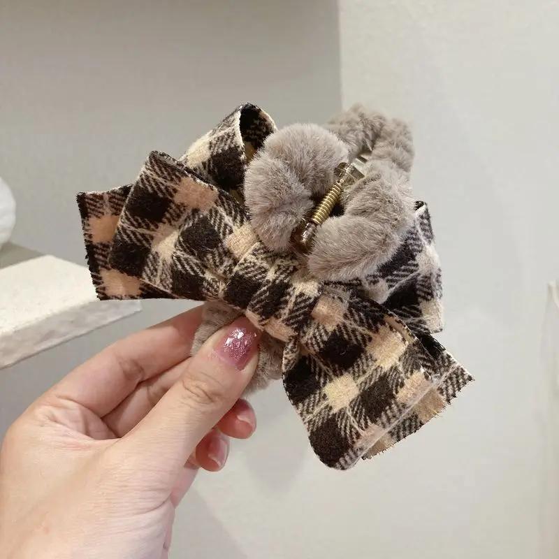 New Korean Style Hairy Hair Accessories with Bow Tie Autumn Hair Clip Women s Back of The Head Clips Big Hair Clips Shark Clips
New Korean Style Hairy Hair Accessories with Bow Tie Autumn Hair Clip Women s Back of The Head Clips Big Hair Clips Shark Clips