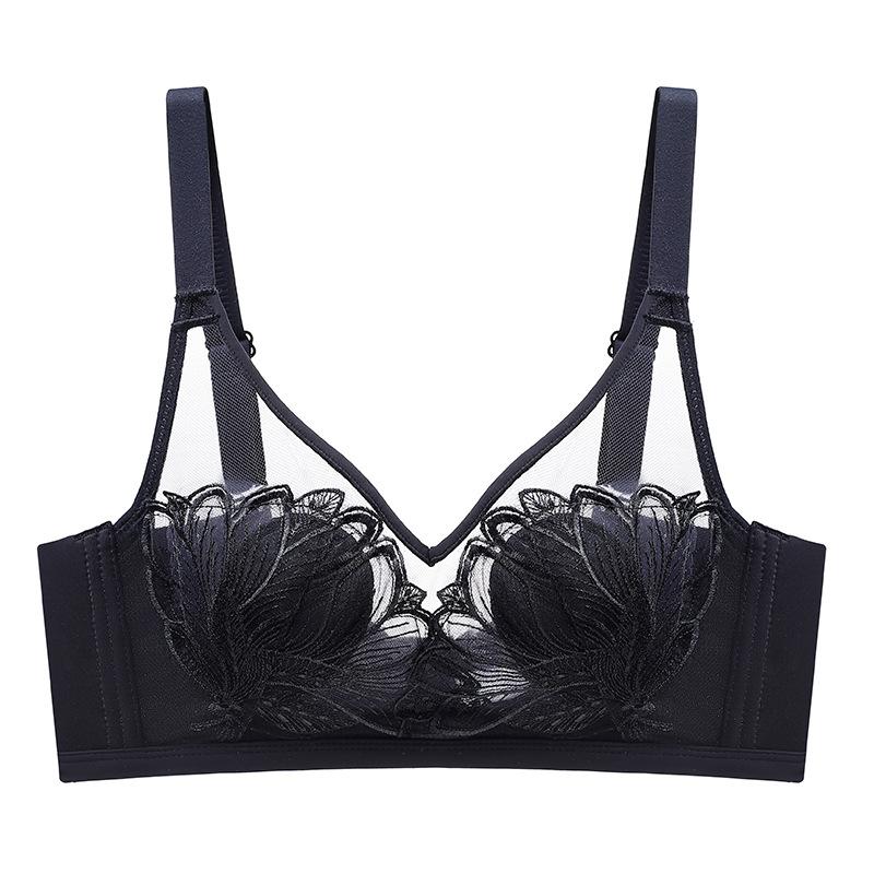 Ультратонка нижня білизна жіноча кришталева чашка з вишивкою великі груди демонструє маленький сексуальний бюстгальтер зі сталевим кільцем новий тонкий літній 90A чорний
Ультратонка нижня білизна жіноча кришталева чашка з вишивкою великі груди демонструє маленький сексуальний бюстгальтер зі сталевим кільцем новий тонкий літній 90A чорний