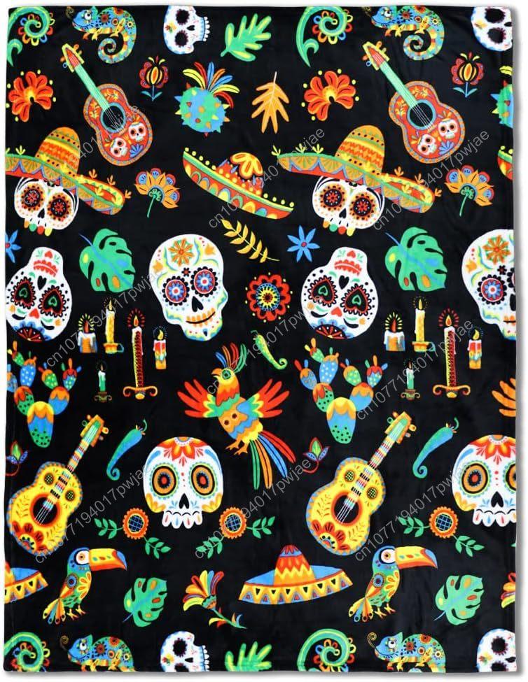 Sugar Skull Fiesta Super Soft Throw Blanket Throw Blanket Halloween Themed for Bedroom Living Room Spring Custom blankets 75cmx90cm
Sugar Skull Fiesta Super Soft Throw Blanket Throw Blanket Halloween Themed for Bedroom Living Room Spring Custom blankets 75cmx90cm