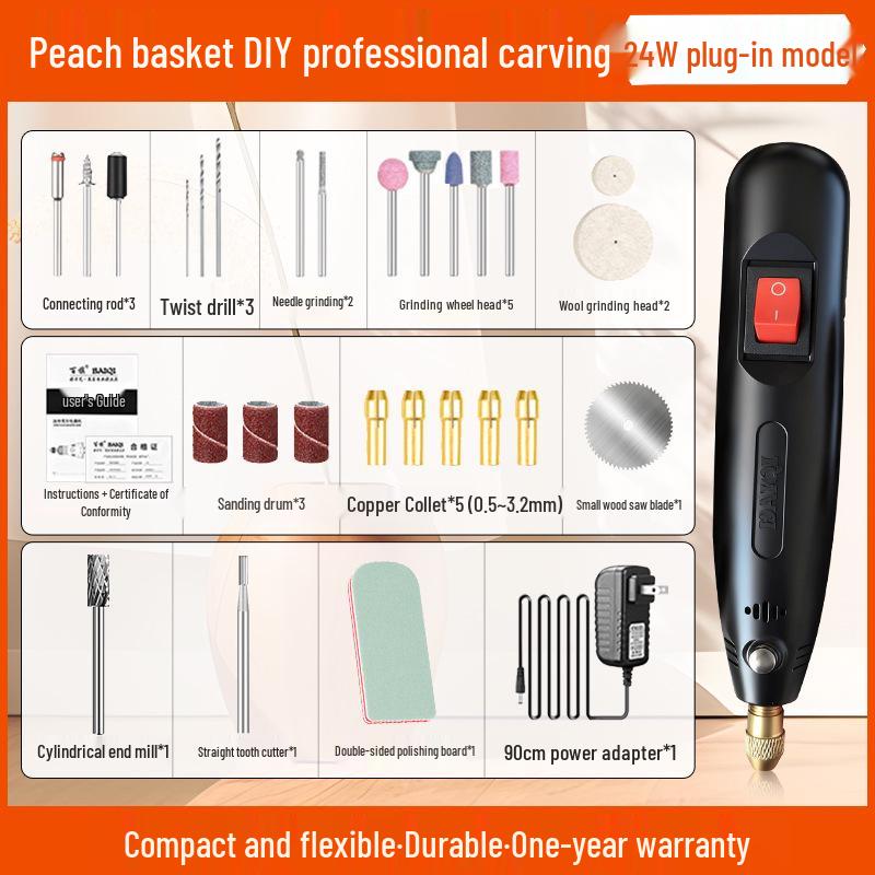 Electric Grinder for Olive, Walnut, and Peach Pit Carving - DIY Handmade Small Power Tool
Electric Grinder for Olive, Walnut, and Peach Pit Carving - DIY Handmade Small Power Tool