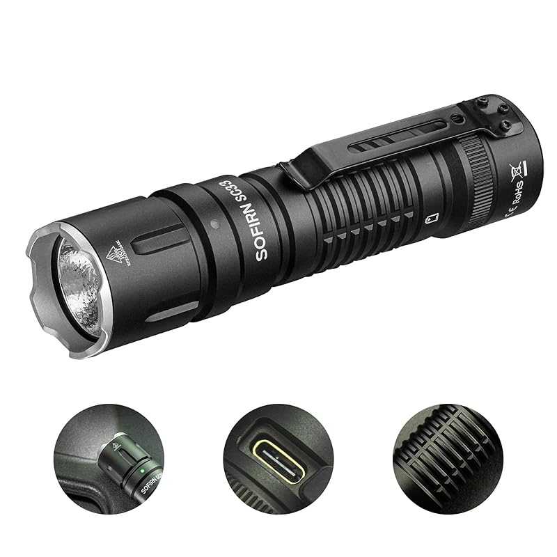 sofirn SC33 powerful led flashlight high brightness 5200 lumens USBC rechargeable 7 lighting modes pocket clip IP68 waterproof High durability small
sofirn SC33 powerful led flashlight high brightness 5200 lumens USBC rechargeable 7 lighting modes pocket clip IP68 waterproof High durability small