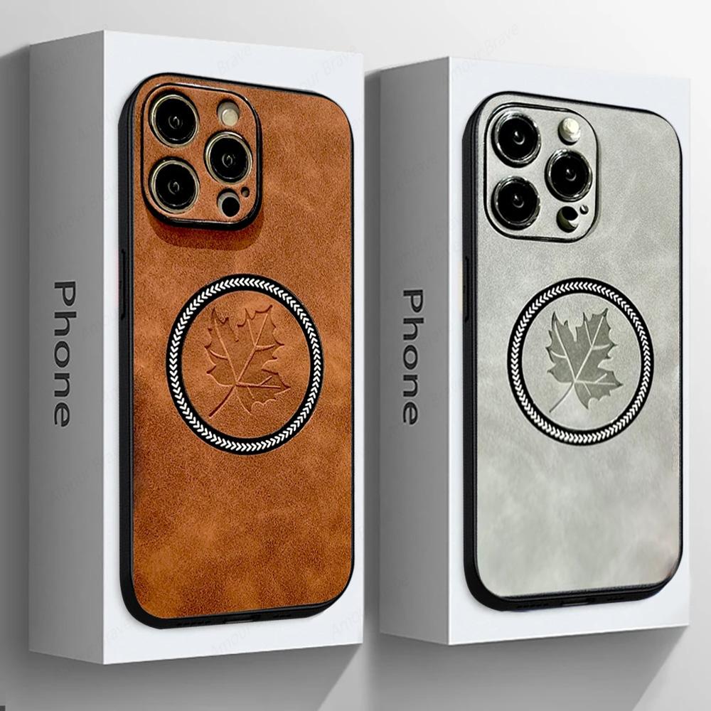 For Magsafe Leather Maple Leaf Magnetic Phone Cases For iPhone 16 15 14 13 12 11 Pro Max Plus 16e Case Wireless Charging Cover iPhone 15
For Magsafe Leather Maple Leaf Magnetic Phone Cases For iPhone 16 15 14 13 12 11 Pro Max Plus 16e Case Wireless Charging Cover iPhone 15