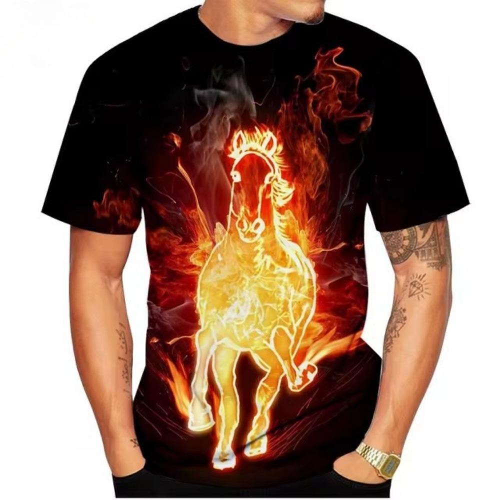 Модная мужская повседневная футболка с круглым вырезом и коротким рукавом с 3D-принтом животного лошади 2XL
Модная мужская повседневная футболка с круглым вырезом и коротким рукавом с 3D-принтом животного лошади 2XL