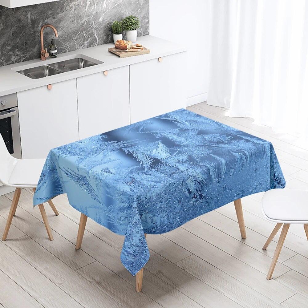 Снежинка ледяная скатерть Свадебная вечеринка Ресторан Банкет украшения Водонепроницаемый прямоугольный домашний стол 40x70cm