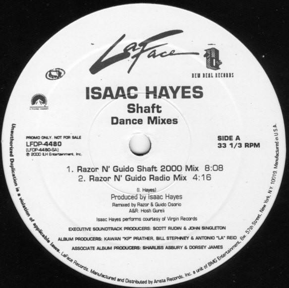 12inch Record ISAAC HAYES Shaft Dance Mixes LFDP4480 LaFace Records 2000 US Dance Electronica Used
12inch Record ISAAC HAYES Shaft Dance Mixes LFDP4480 LaFace Records 2000 US Dance Electronica Used