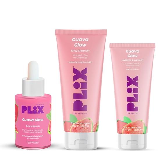 PLIX - THE PLANT FIX Vitamin C Guava Skincare Combo, Face Serum, Cleanser & Zero White Cast Sunscreen | For Skin Brightening & For Men & Women
PLIX - THE PLANT FIX Vitamin C Guava Skincare Combo, Face Serum, Cleanser & Zero White Cast Sunscreen | For Skin Brightening & For Men & Women