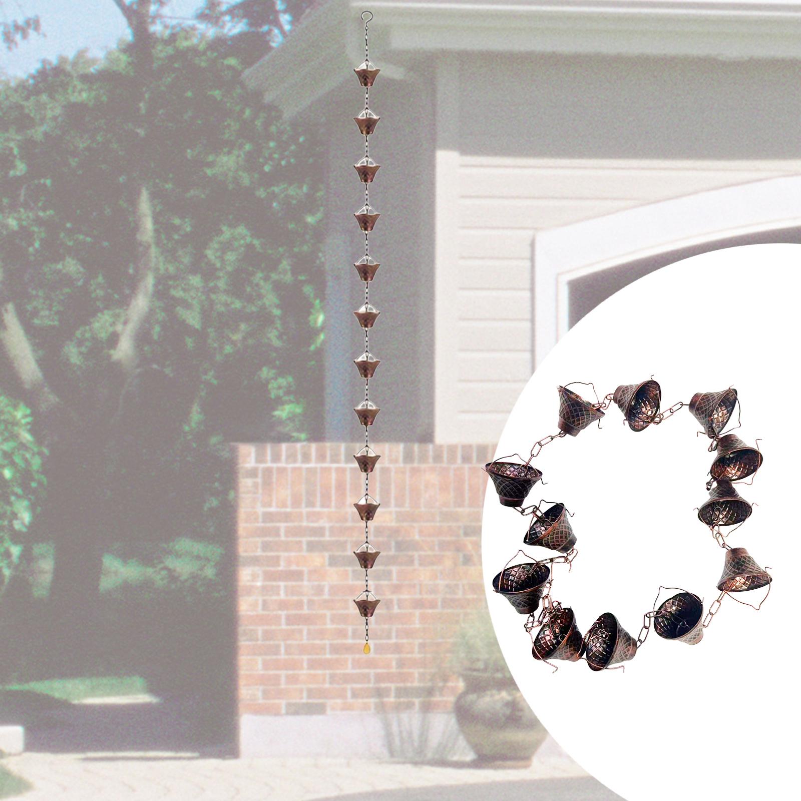 Rain Chain for Gutter Garden Outside Gazebos Decorative Roofs for Divert Water Sheds Outdoor Replacement Downspout 280cm Long бронзовий
Rain Chain for Gutter Garden Outside Gazebos Decorative Roofs for Divert Water Sheds Outdoor Replacement Downspout 280cm Long бронзовий