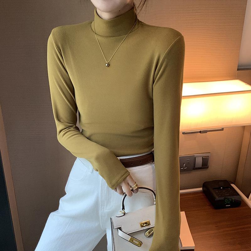 Thickened Double-sided German Velvet Semi-turtleneck Bottoming Shirt Women s Slim-fit 3-second Heating Long-sleeved T-shirt Versatil S
Thickened Double-sided German Velvet Semi-turtleneck Bottoming Shirt Women s Slim-fit 3-second Heating Long-sleeved T-shirt Versatil S