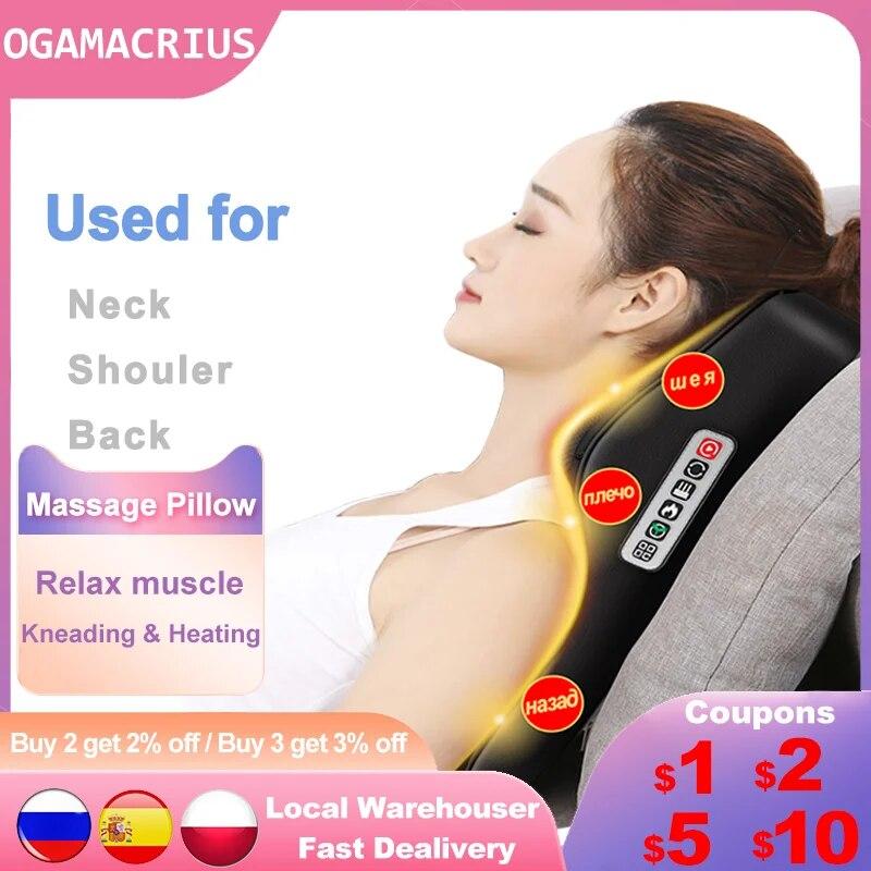 Многофункциональная массажная подушка Ogamacrius для шеи, плеч, спины, всего тела, черная электрическая, для здоровья, для дома, автомобиля, шиацу
Многофункциональная массажная подушка Ogamacrius для шеи, плеч, спины, всего тела, черная электрическая, для здоровья, для дома, автомобиля, шиацу