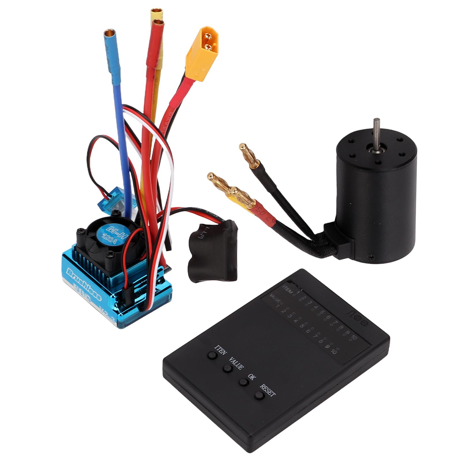 RC Brushless Waterproof 120A XT60 Plug ESC 3650 3600KV Motor Kit with Programming Card for 1/8 1/10 RC Car
RC Brushless Waterproof 120A XT60 Plug ESC 3650 3600KV Motor Kit with Programming Card for 1/8 1/10 RC Car