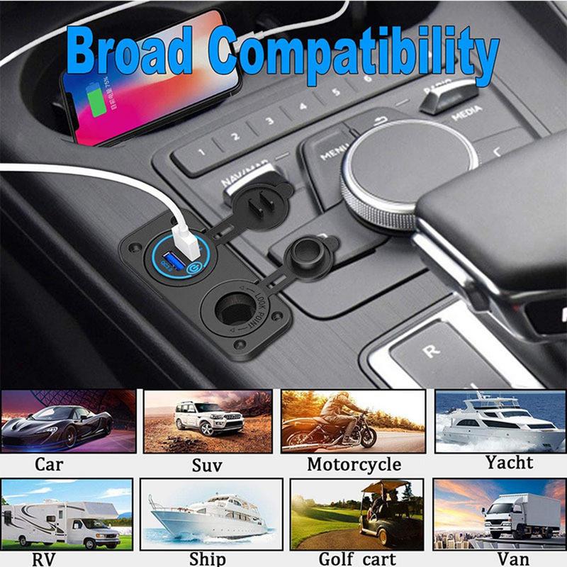 Motorcycle USB Charger Charger Socket GPS USB Outlet Fast Charge Adapter 2 In 1 Boat Marine Charger For Truck RV CHINA
Motorcycle USB Charger Charger Socket GPS USB Outlet Fast Charge Adapter 2 In 1 Boat Marine Charger For Truck RV CHINA