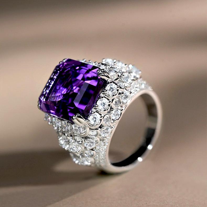 2026 Rectangle Purple Zircon Open Ring Women s Fashion Temperament Celebrity Banquet Hand Jewelry Resizable
2026 Rectangle Purple Zircon Open Ring Women s Fashion Temperament Celebrity Banquet Hand Jewelry Resizable