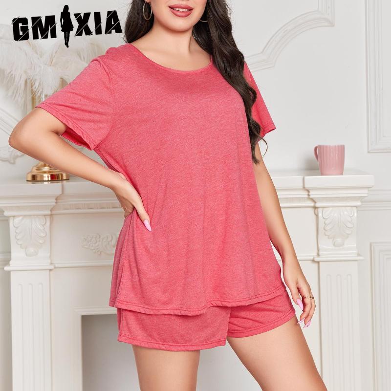 GMXIA Пижама женская летняя большого размера, однотонная, свободная, повседневная, с короткими рукавами и шортами, двухпредметный домашний костюм XXXXXL розовый
GMXIA Пижама женская летняя большого размера, однотонная, свободная, повседневная, с короткими рукавами и шортами, двухпредметный домашний костюм XXXXXL розовый