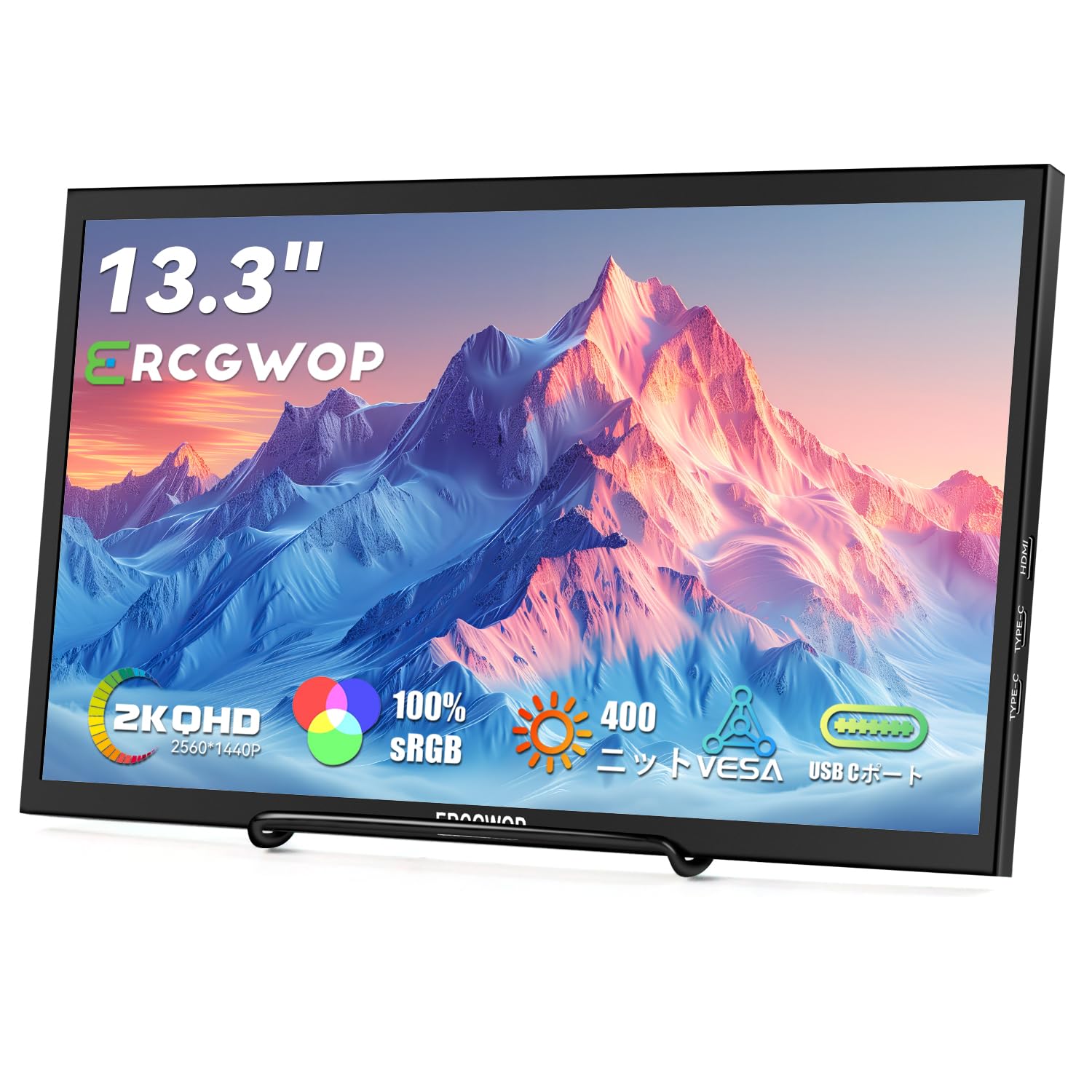 Mobile Monitor Inch 2K Mobile Display QHD Portable Display IPS LCD Panel Thin Lightweight Monitor USB HDMI Compatible with 13.3 25601440P Type-C чорний 
Mobile Monitor Inch 2K Mobile Display QHD Portable Display IPS LCD Panel Thin Lightweight Monitor USB HDMI Compatible with 13.3 25601440P Type-C чорний