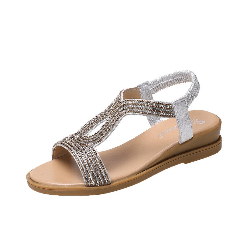 Новые женские корейские сандалии на плоской подошве для дома и отдыха - повседневные пляжные туфли со стразами для студентов на среднем каблуке 42 серебряный
Новые женские корейские сандалии на плоской подошве для дома и отдыха - повседневные пляжные туфли со стразами для студентов на среднем каблуке 42 серебряный