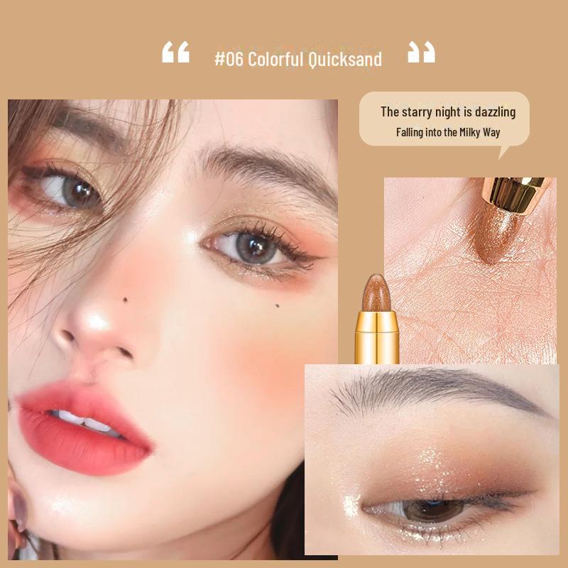 Шелковистый глянцевый двухсторонний карандаш для теней для век: Водостойкая, устойчивая к поту, перламутровая, с блестками, не размазывается. null
Шелковистый глянцевый двухсторонний карандаш для теней для век: Водостойкая, устойчивая к поту, перламутровая, с блестками, не размазывается. null