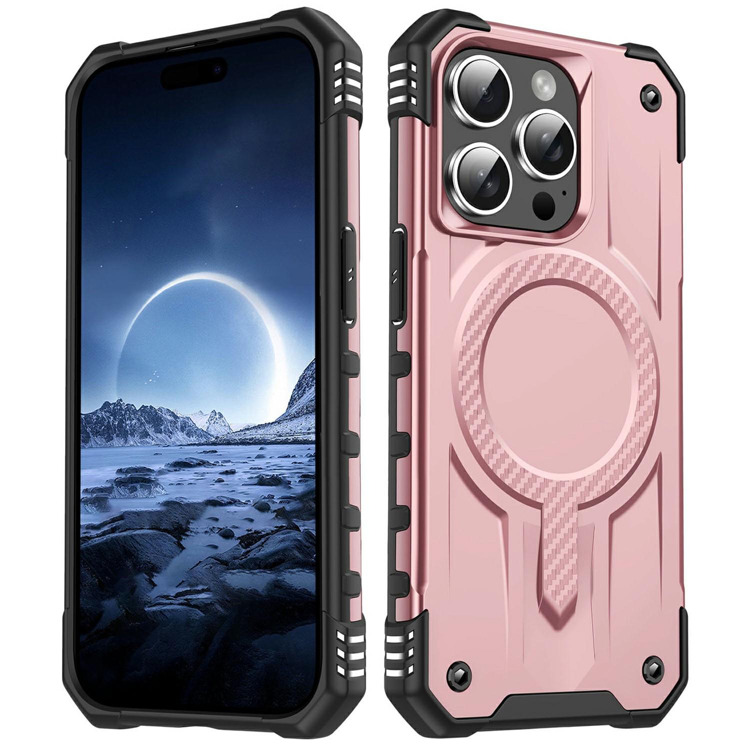 For iPhone 14 Pro Case Compatible with MagSafe Four Corner Airbags PC+TPU Phone Cover Rose Gold
For iPhone 14 Pro Case Compatible with MagSafe Four Corner Airbags PC+TPU Phone Cover Rose Gold
